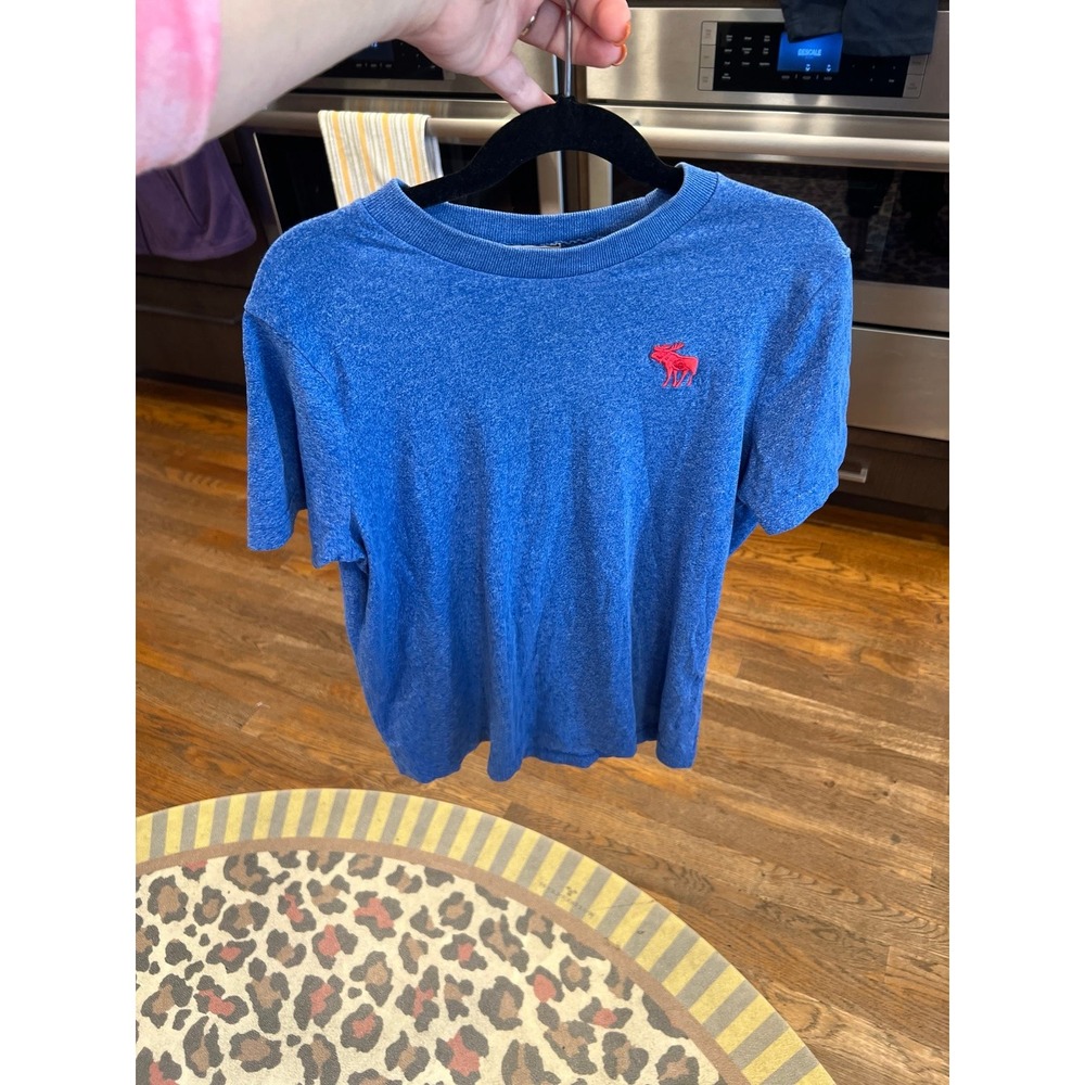 Abercrombie kids T Shirt kids large blue Logo Red Moose
